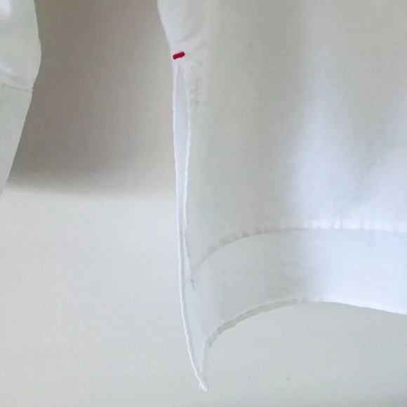 Zara Basic White Oversized Button-Down Boyfriend Shirt With Zara Logo Size US M - Picture 6 of 11